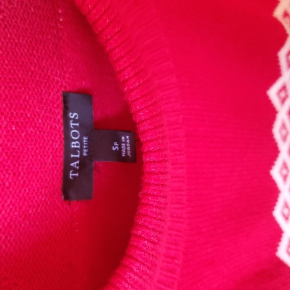 Talbots Mockneck Bicolor Fair Isle Long Sleeve Sz. PS Sweater NWT - Picture 2 of 13